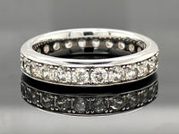 RING AUS 925/- SILBER RHODINIERT MIT ZIRKON