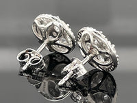 OHRSTECKER AUS 925/- SILBER RHODINIERT MIT ZIRKONIA