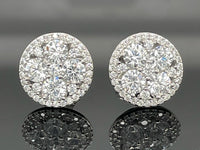 OHRSTECKER AUS 925/- SILBER RHODINIERT MIT ZIRKONIA