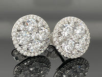 OHRSTECKER AUS 925/- SILBER RHODINIERT MIT ZIRKONIA