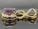 ANHÄNGER AUS 925/- SILBER VERGOLDET MIT AMETHYST & ZIRKON
