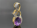 ANHÄNGER AUS 925/- SILBER VERGOLDET MIT AMETHYST & ZIRKON