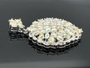 ANHÄNGER AUS 925/- SILBER RHODINIERT MIT ÄTHIOP. OPAL