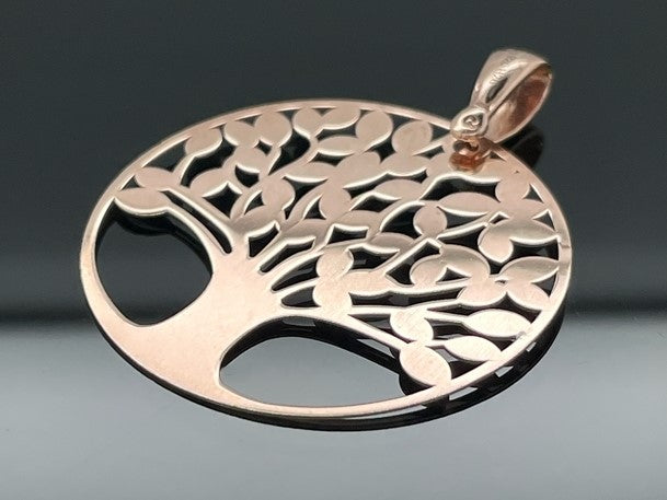 ANHÄNGER "LEBENSBAUM" AUS 925/- SILBER ROSÈVERGOLDET