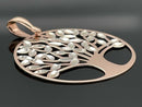 ANHÄNGER "LEBENSBAUM" AUS 925/- SILBER ROSÈVERGOLDET