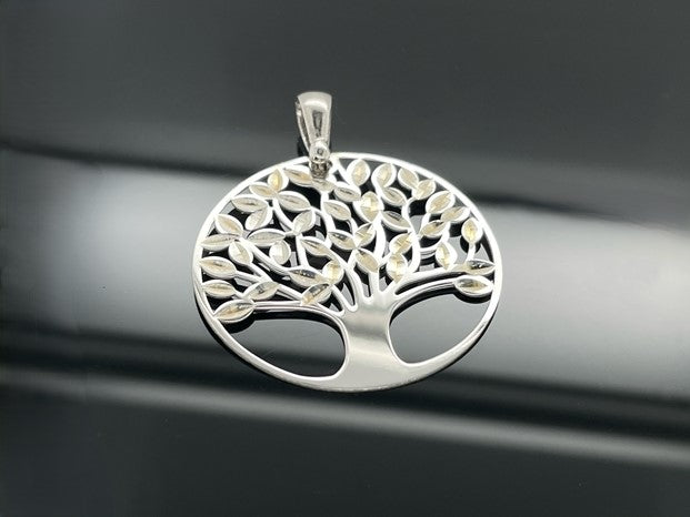 ANHÄNGER "LEBENSBAUM" AUS 925/- SILBER RHODINIERT