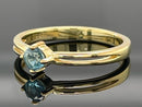 RING AUS 925/- SILBER VERGOLDET MIT KYANIT (CA. 0,36 ct.)
