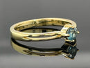 RING AUS 925/- SILBER VERGOLDET MIT KYANIT (CA. 0,36 ct.)
