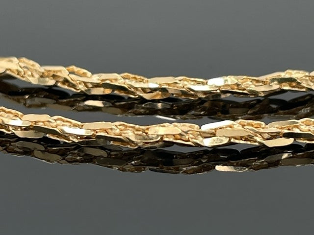 TORNADOKETTE AUS 925/-SILBER VERGOLDET
