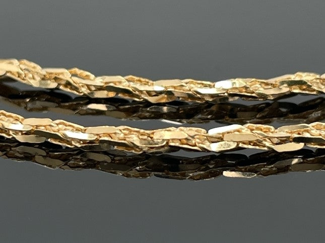 TORNADOKETTE AUS 925/-SILBER VERGOLDET