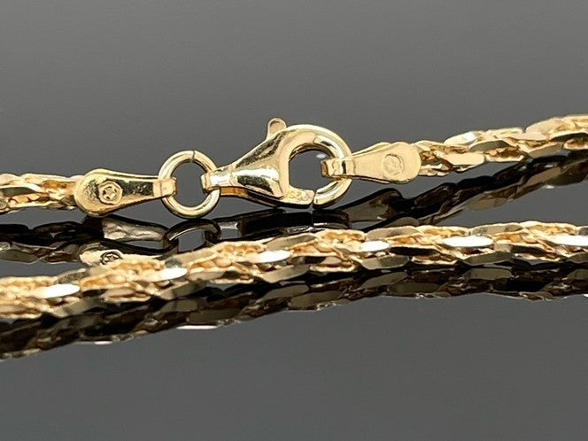 TORNADOKETTE AUS 925/-SILBER VERGOLDET