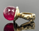 CLIPANHÄNGER AUS 375/- GELBGOLD MIT RUBIN BEH. (CA.5,00 ct.)
