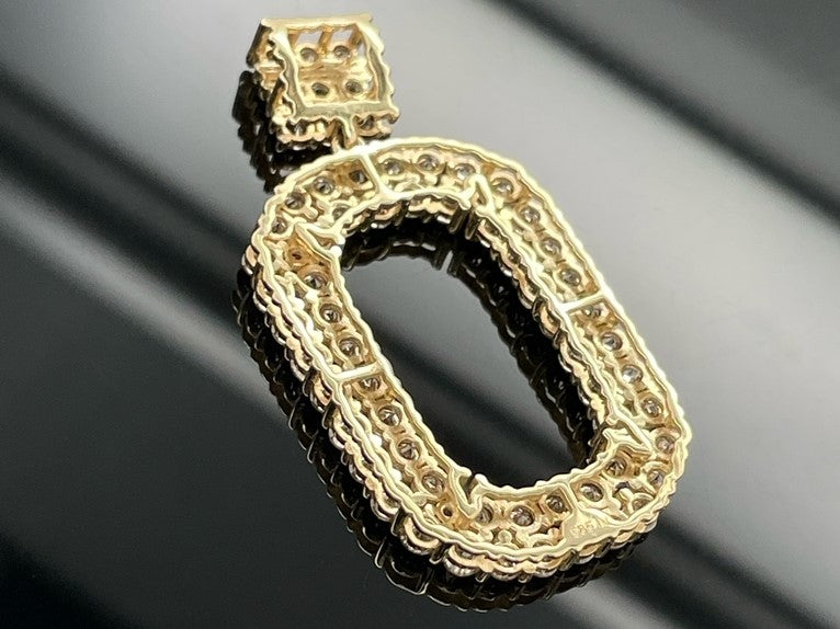 ANHÄNGER AUS 585/- GELBGOLD MIT CHAMPAGNER DIAMANTEN
