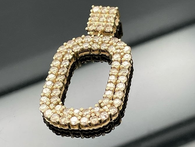 ANHÄNGER AUS 585/- GELBGOLD MIT CHAMPAGNER DIAMANTEN