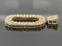 ANHÄNGER AUS 585/- GELBGOLD MIT CHAMPAGNER DIAMANTEN