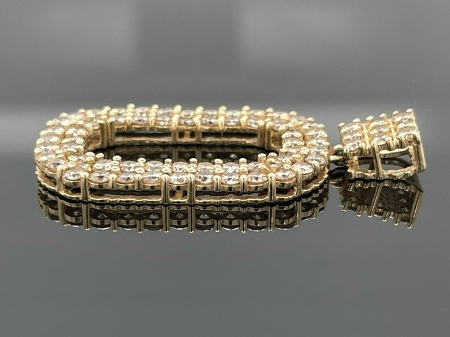 ANHÄNGER AUS 585/- GELBGOLD MIT CHAMPAGNER DIAMANTEN
