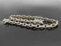 ARMBAND 950/-PLATIN & 585/- GELBGOLD MIT  BRILLANTEN LR (GES.MIND. CA.1,00 ct.)