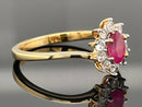 RING AUS 925/- SILBER VERGOLDET MIT SAMBIA RUBIN & ZIRKON