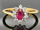 RING AUS 925/- SILBER VERGOLDET MIT SAMBIA RUBIN & ZIRKON