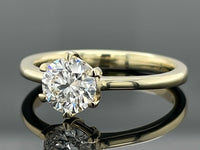 SOLITÄR RING GR. 18 ( CA.56) AUS 585/- GELBGOLD mit Brillant (ca. 1,06 ct.)