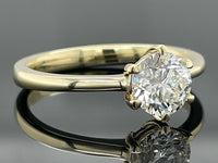 SOLITÄR RING GR. 18 ( CA.56) AUS 585/- GELBGOLD mit Brillant (ca. 1,06 ct.)