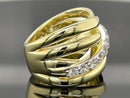 RING AUS 925/- SILBER GELBGOLDPLATTIERT MIT ZIRKONIA