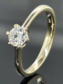 SOLITÄR RING GR. 17 ( CA.53) AUS 585/- GELBGOLD mit Brillant (ca. 0,51 ct.)