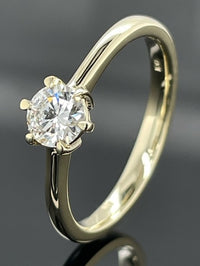 SOLITÄR RING GR. 17 ( CA.53) AUS 585/- GELBGOLD mit Brillant (ca. 0,51 ct.)