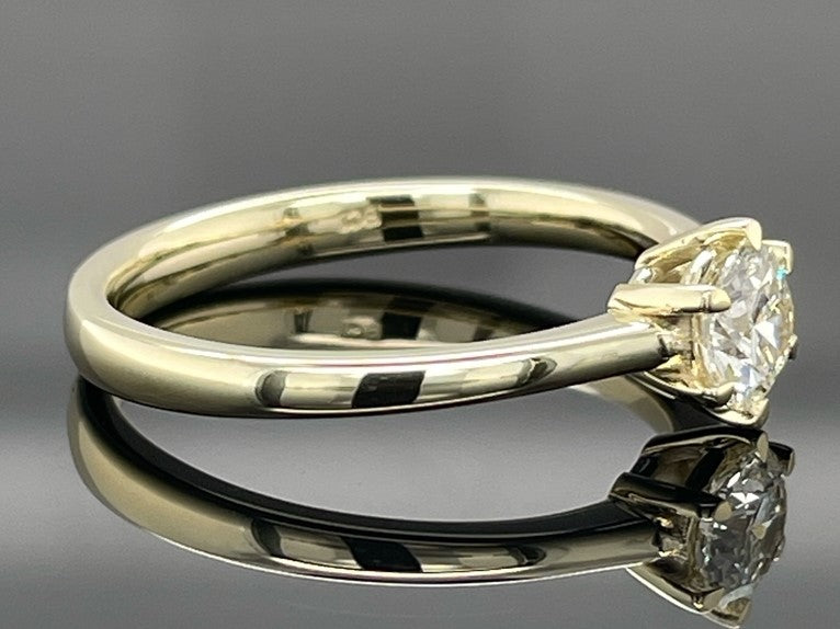 SOLITÄR RING GR. 17 ( CA.53) AUS 585/- GELBGOLD mit Brillant (ca. 0,51 ct.)