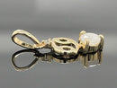 ANHÄNGER "KREBS" AUS 375/- GELBGOLD MIT MONDSTEIN & DIAMANT (GES. CA. 0,24 ct.)