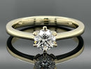 SOLITÄR RING GR. 17 ( CA.53) AUS 585/- GELBGOLD mit Brillant (ca. 0,51 ct.)