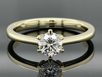 SOLITÄR RING GR. 17 ( CA.53) AUS 585/- GELBGOLD mit Brillant (ca. 0,51 ct.)