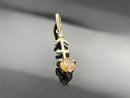 ANHÄNGER "SCHÜTZE" AUS 375/- GELBGOLD MIT CITRIN & DIAMANT (GES. CA. 0,17 ct.)