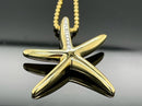 KETTE+ANHÄNGER AUS 925/-SILBER GELBGOLDPLATTIERT MIT DIAMANTEN SI (GES. CA. 0,04 CT.)