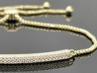 SLIDER ARMBAND 925/-SILBER VERGOLDET MIT ZIRKONIA