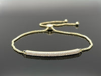 SLIDER ARMBAND 925/-SILBER VERGOLDET MIT ZIRKONIA