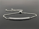 SLIDER ARMBAND 925/-SILBER RHODINIERT MIT ZIRKONIA