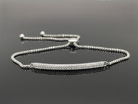 SLIDER ARMBAND 925/-SILBER RHODINIERT MIT ZIRKONIA