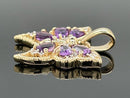 ANHÄNGER AUS 925/- SILBER VERGOLDET MIT AMETHYST & ZIRKON