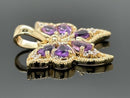 ANHÄNGER AUS 925/- SILBER VERGOLDET MIT AMETHYST & ZIRKON