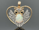ANHÄNGER AUS 925/- SILBER VERGOLDET MIT ÄTHIOP. OPAL, SPINELL & ZIRKON