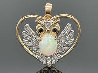 ANHÄNGER AUS 925/- SILBER VERGOLDET MIT ÄTHIOP. OPAL, SPINELL & ZIRKON