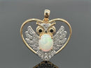 ANHÄNGER AUS 925/- SILBER VERGOLDET MIT ÄTHIOP. OPAL, SPINELL & ZIRKON