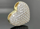 "HERZ" WENDEANHÄNGER AUS 925/- SILBER BICOLOR MIT ZIRKONIA