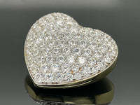 "HERZ" WENDEANHÄNGER AUS 925/- SILBER BICOLOR MIT ZIRKONIA