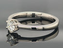 SOLITÄR RING GR. 16 (CA.50) AUS 585/- WEIßGOLD mit Brillant (ca. 0,26 ct.)