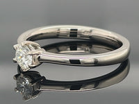 SOLITÄR RING GR. 16 (CA.50) AUS 585/- WEIßGOLD mit Brillant (ca. 0,26 ct.)