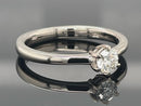 SOLITÄR RING GR. 16 (CA.50) AUS 585/- WEIßGOLD mit Brillant (ca. 0,26 ct.)