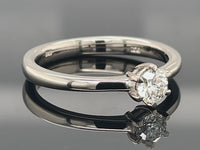 SOLITÄR RING GR. 16 (CA.50) AUS 585/- WEIßGOLD mit Brillant (ca. 0,26 ct.)
