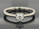 SOLITÄR RING GR. 16 (CA.50) AUS 585/- WEIßGOLD mit Brillant (ca. 0,26 ct.)